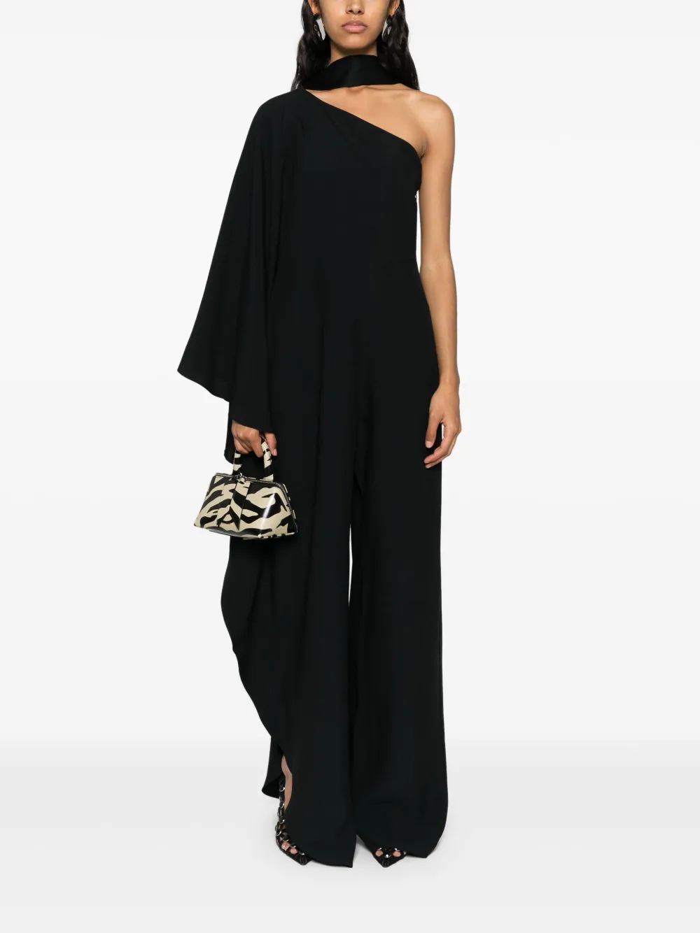 Taller Marmo Asymmetrische jumpsuit - Zwart