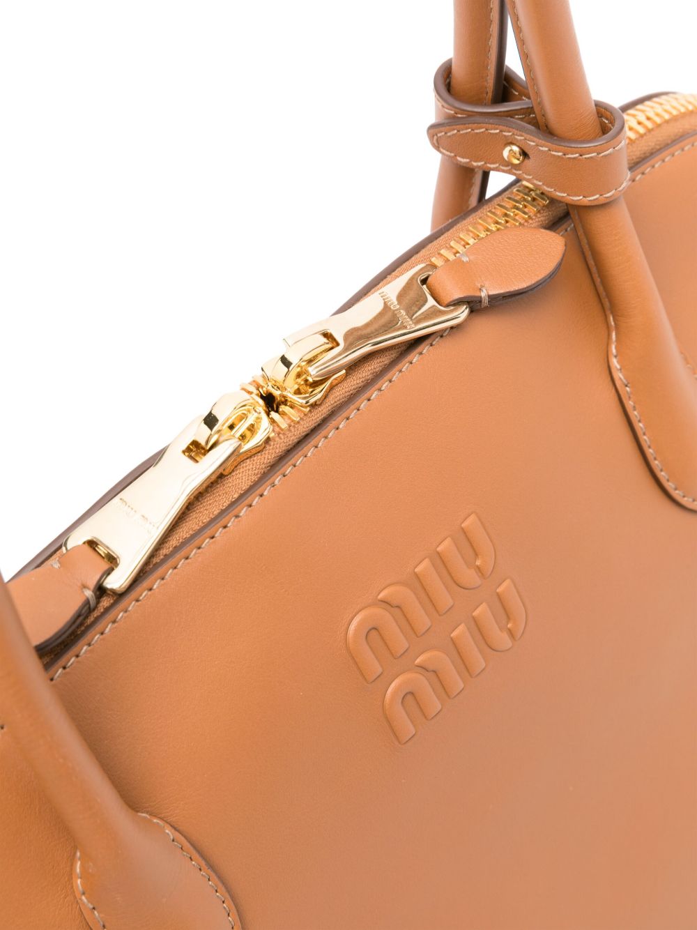 Fake Miu Miu embossed-logo tote bag Women