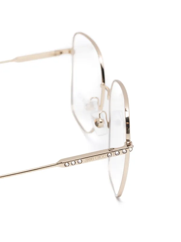 Jimmy Choo Eyewear JC2001B square-frame Glasses | Gold | FARFETCH