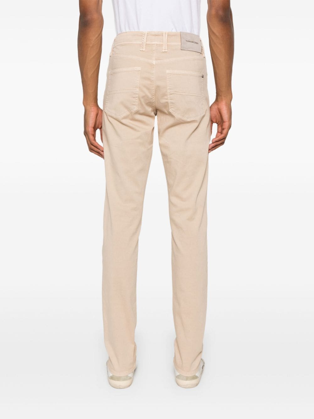 Shop Sartoria Tramarossa Michelangelo Low-rise Tapered Jeans In Neutrals