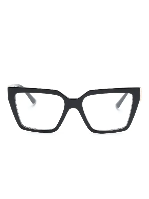 Jimmy Choo Eyewear logo-plaque oversize-frame Glasses | Black