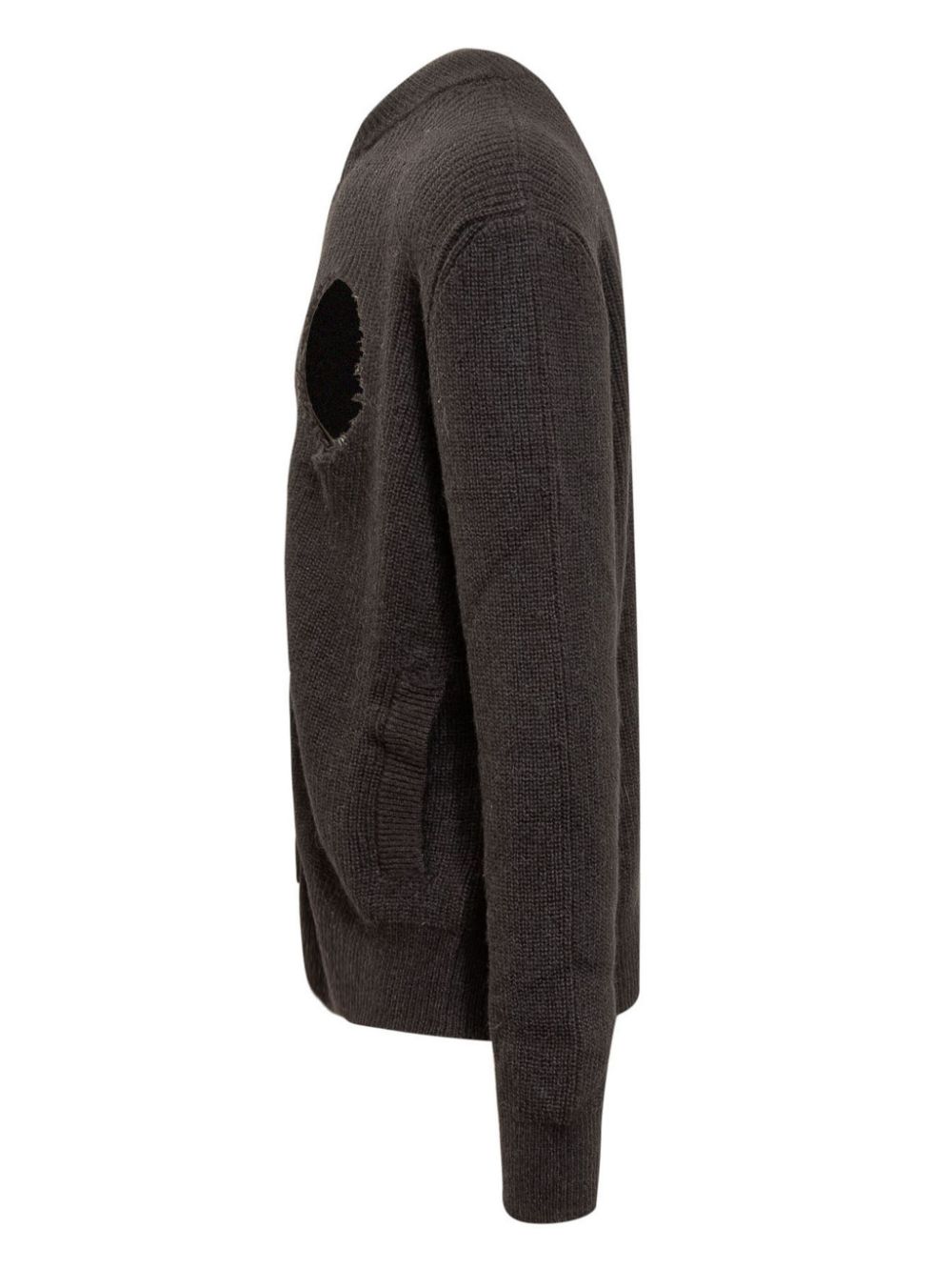 MM6 Maison Margiela distressed-detail knit cardigan Men