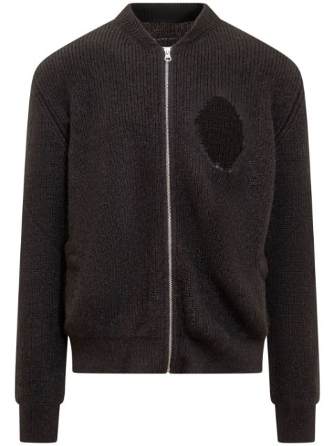 MM6 Maison Margiela distressed-detail knit cardigan Men