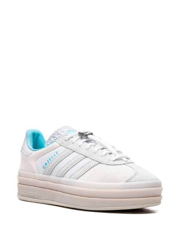 White fashion gazelle trainers