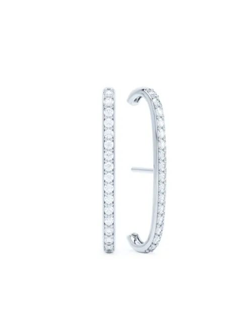 LOEV  14kt white gold Allday diamond ear cuffs