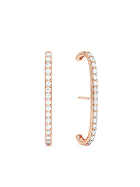 LOEV  14kt rose gold Allday diamond ear cuffs