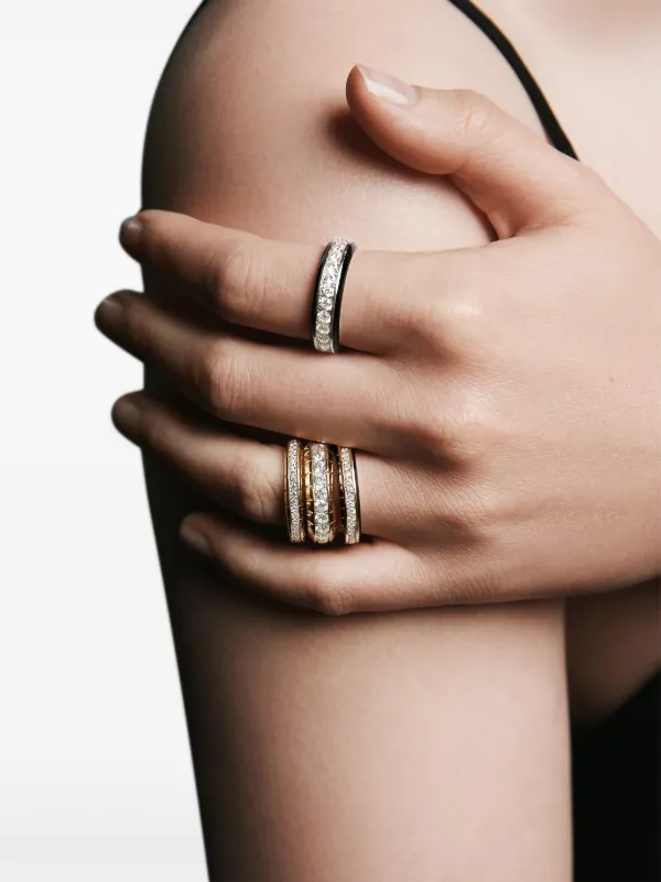 LOEV 18K Recycled White Gold Eternity Diamond Ring Silver