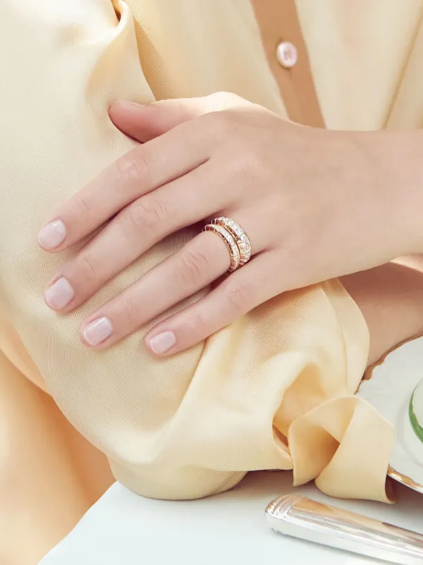 LOEV Anello Eternity In Oro Rosa 18kt Con Diamanti Oro FARFETCH IT