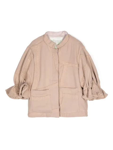 By Walid decorative-stitching cotton jacket 