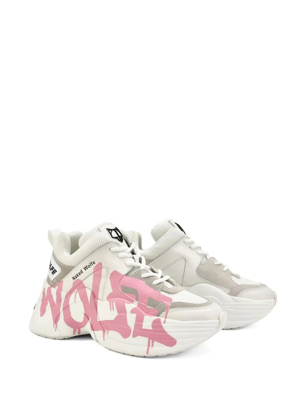 Naked Wolfe Track Panelled Sneakers In Pink