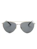 Jimmy Choo Eyewear crystal-embellished pilot-frame sunglasses - Gold