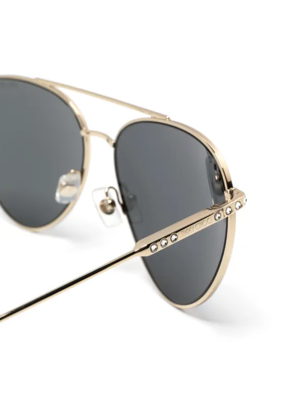 Jimmy Choo Eyewear crystal-embellished pilot-frame  display picture 1