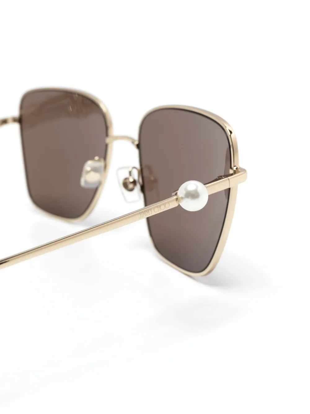 Jimmy Choo Eyewear Zonnebril met vierkant montuur Goud
