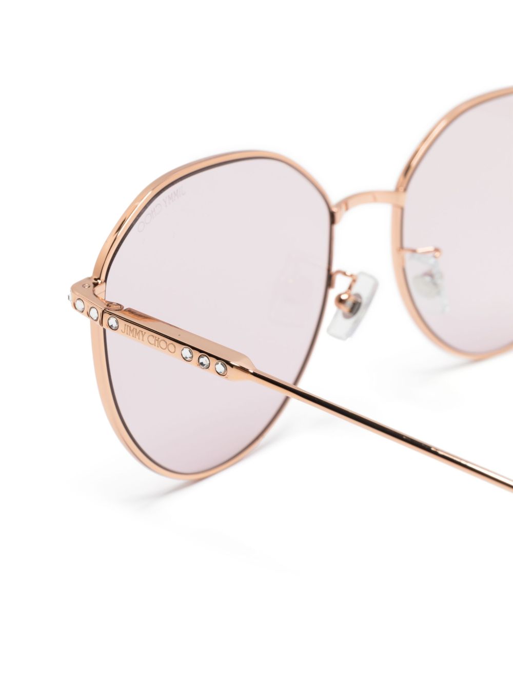 Jimmy Choo Eyewear crystal-embellished geometric-frame sunglasses Women