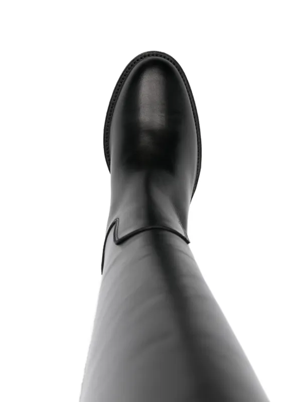 MUSE de Deuxieme Via Roma 15 LONG ブーツ Via Roma 15 レザー ロング