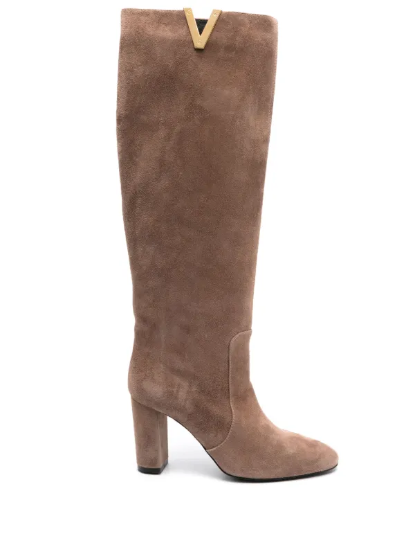 ブーツその他 Via Roma 15 Brown Tall Boots With Decorative Buckle 23934021_54041043_600.jpg