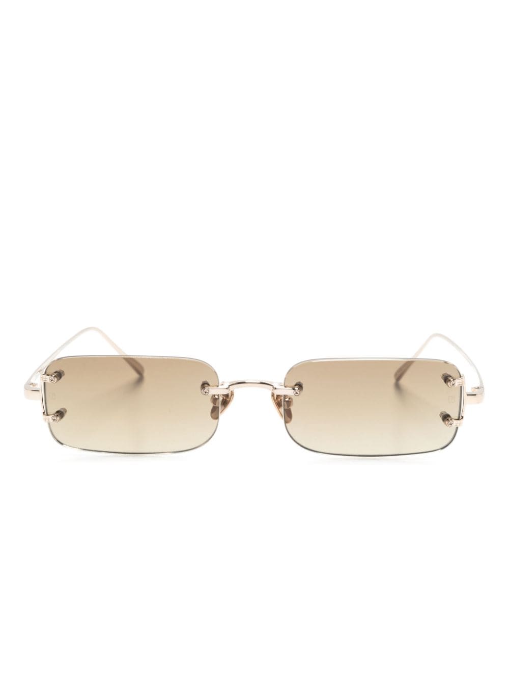 Linda Farrow Taylor rectangle-frame sunglasses - Oro