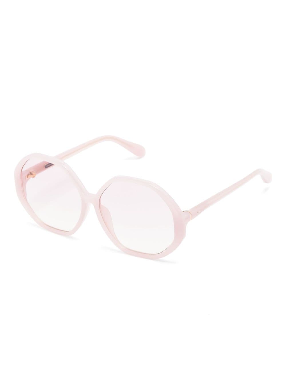 Linda Farrow Paloma geometric-frame sunglasses - Roze