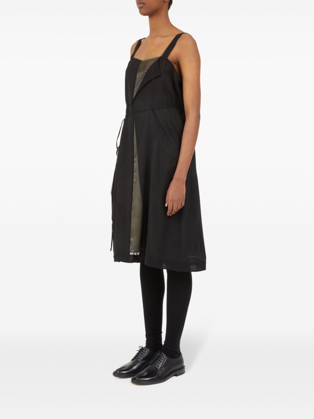 Maison Margiela embroidered-logo midi dress Women