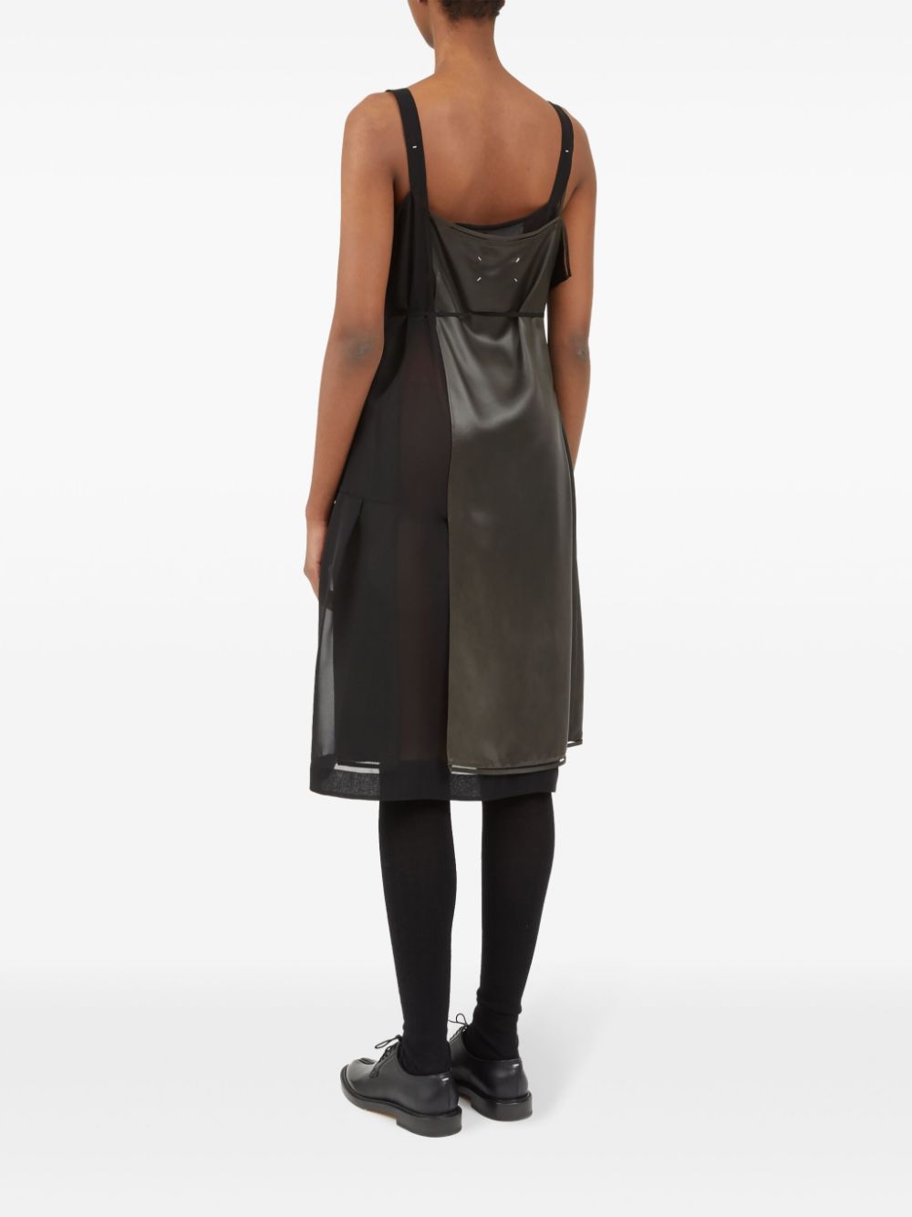 Maison Margiela embroidered-logo midi dress Women