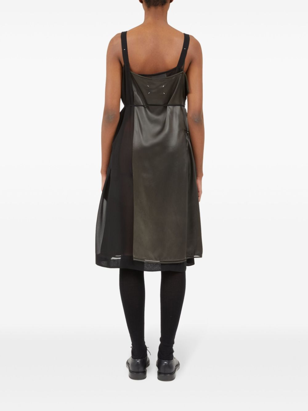 Maison Margiela embroidered-logo midi dress Women