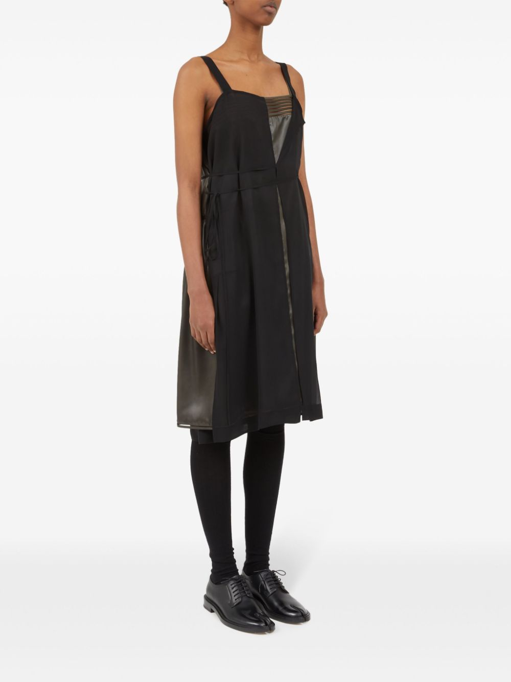 Maison Margiela embroidered-logo midi dress Women