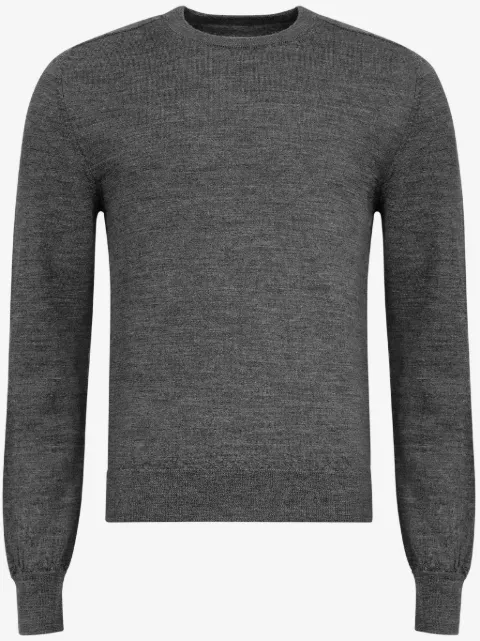 Maison Margiela pull en laine à coudières contrastantes