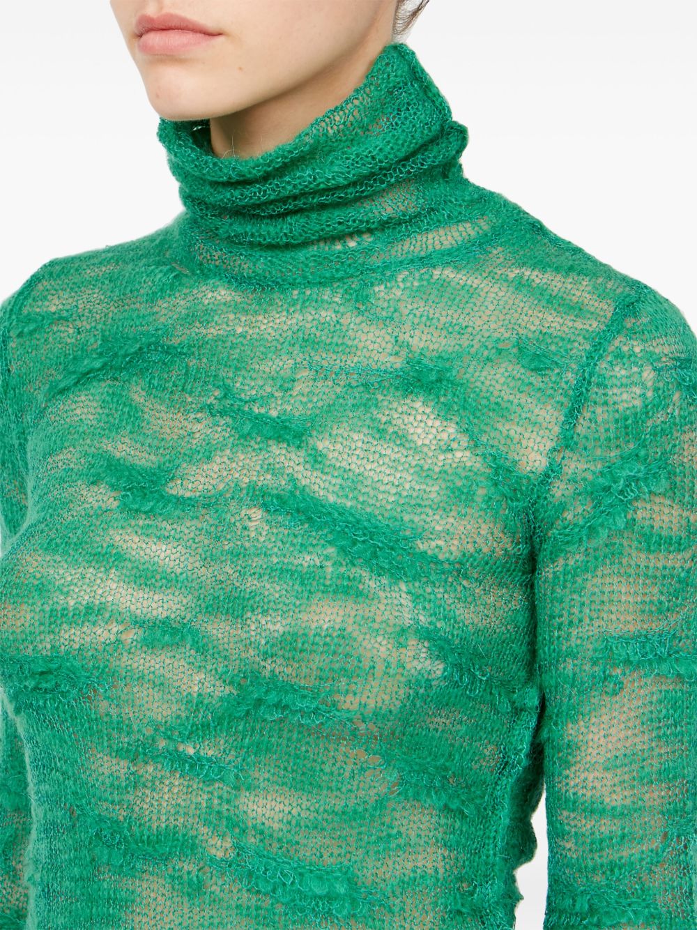 MM6 Maison Margiela semi-sheer roll-neck jumper Women