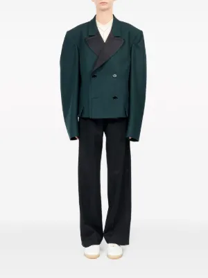 アウターその他 MM6 MAISON MARGIELA Woman Blazer Green MM6 Maison Margiela Hairy Fleece Blazer Jacket Green – ESSXNYC