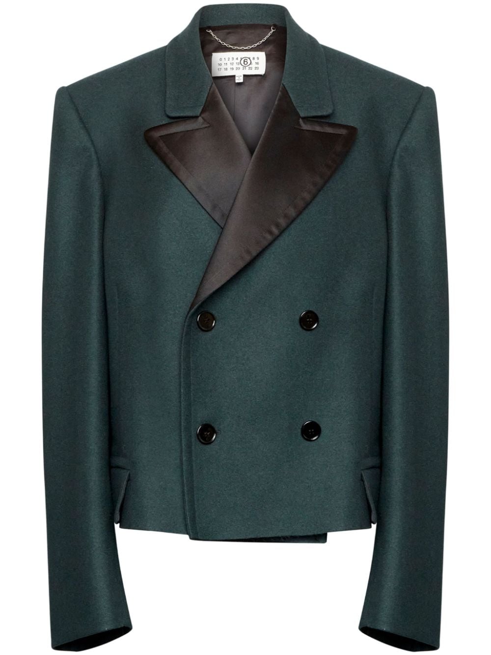 Mm6 Maison Margiela Double-breasted Over-sized Blazer In Green