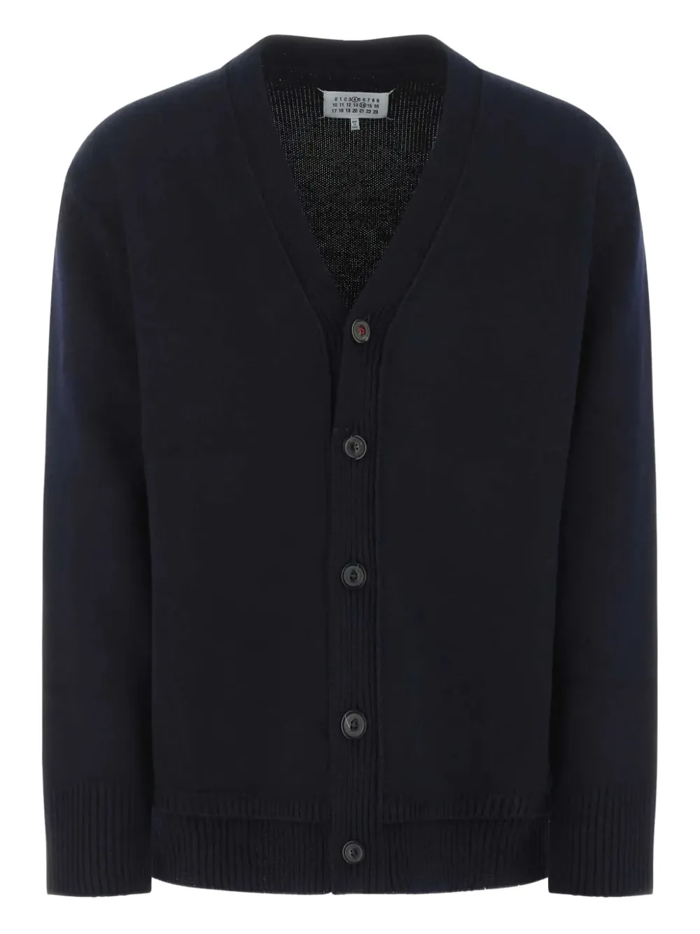 Maison Margiela Elbow Patch ribbed cardigan - ブラック Maison Margiela Elbow Patch ribbed cardigan - ブラック
