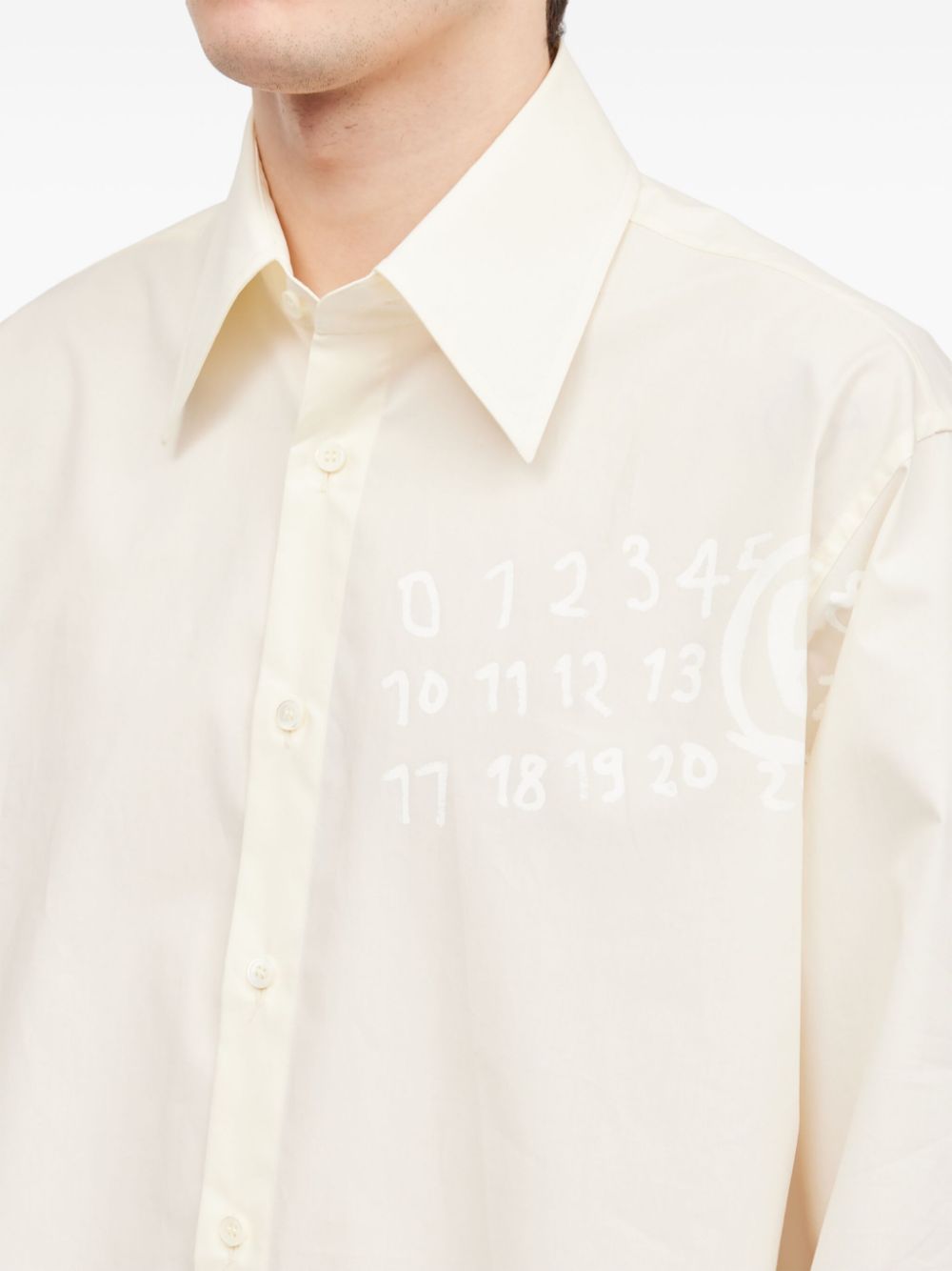 MM6 Maison Margiela numbers-motif cotton shirt Men