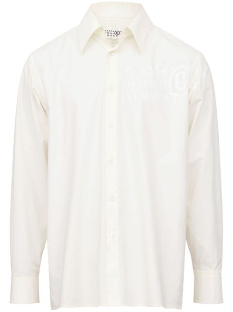 MM6 Maison Margiela numbers-motif cotton shirt Men