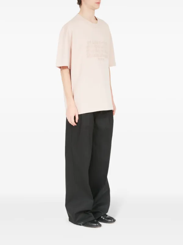 Maison Margiela logo-embroidered Cotton T-shirt | Pink Maison Margiela logo-embroidered Cotton T-shirt | Pink