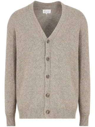 Maison Margiela Vネックカーディガン M Maison Margiela Vネック カーディガン | ニュートラル | FARFETCH JP