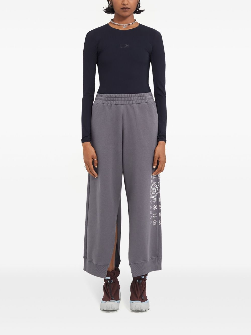 MM6 Maison Margiela jersey track pants - Grijs