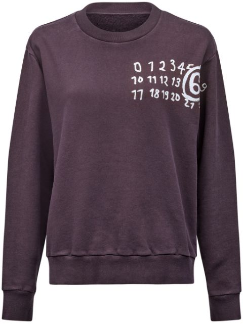 MM6 Maison Margiela Numbers-print cotton sweatshirt Women