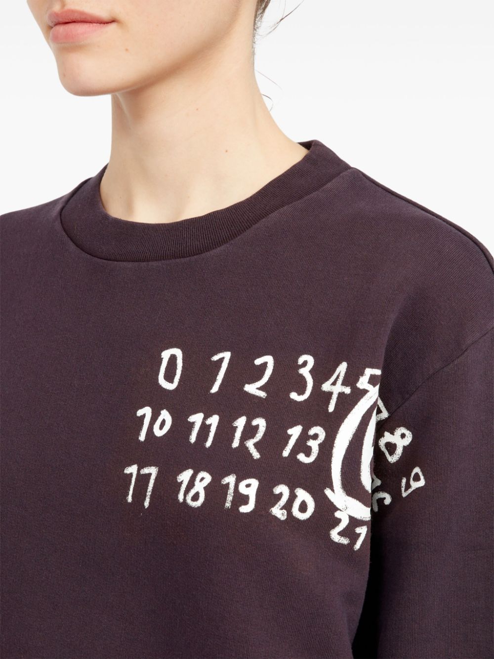 MM6 Maison Margiela Numbers-print cotton sweatshirt Women