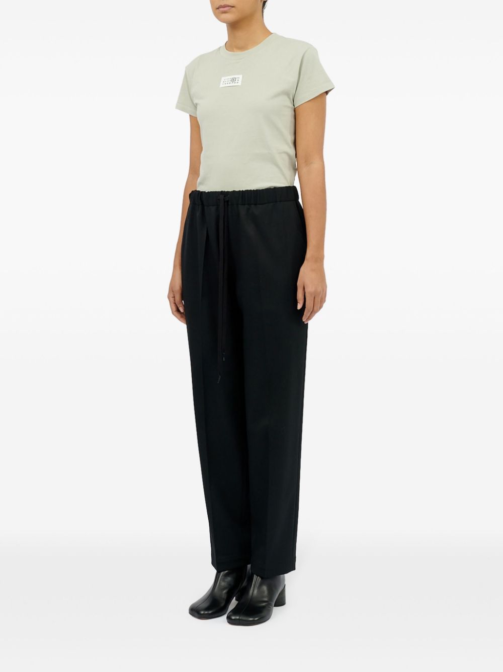 MM6 Maison Margiela drawstring tailoring wool trousers Women