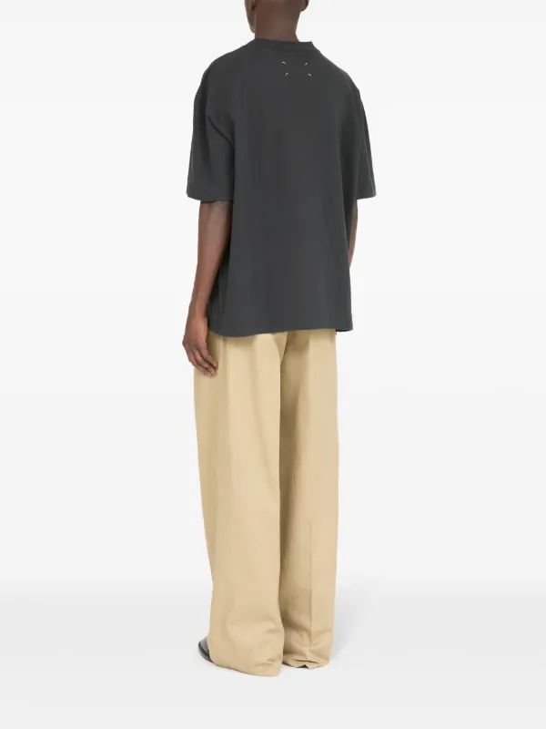 Maison Margiela logo-embroidered Cotton T-shirt | Grey