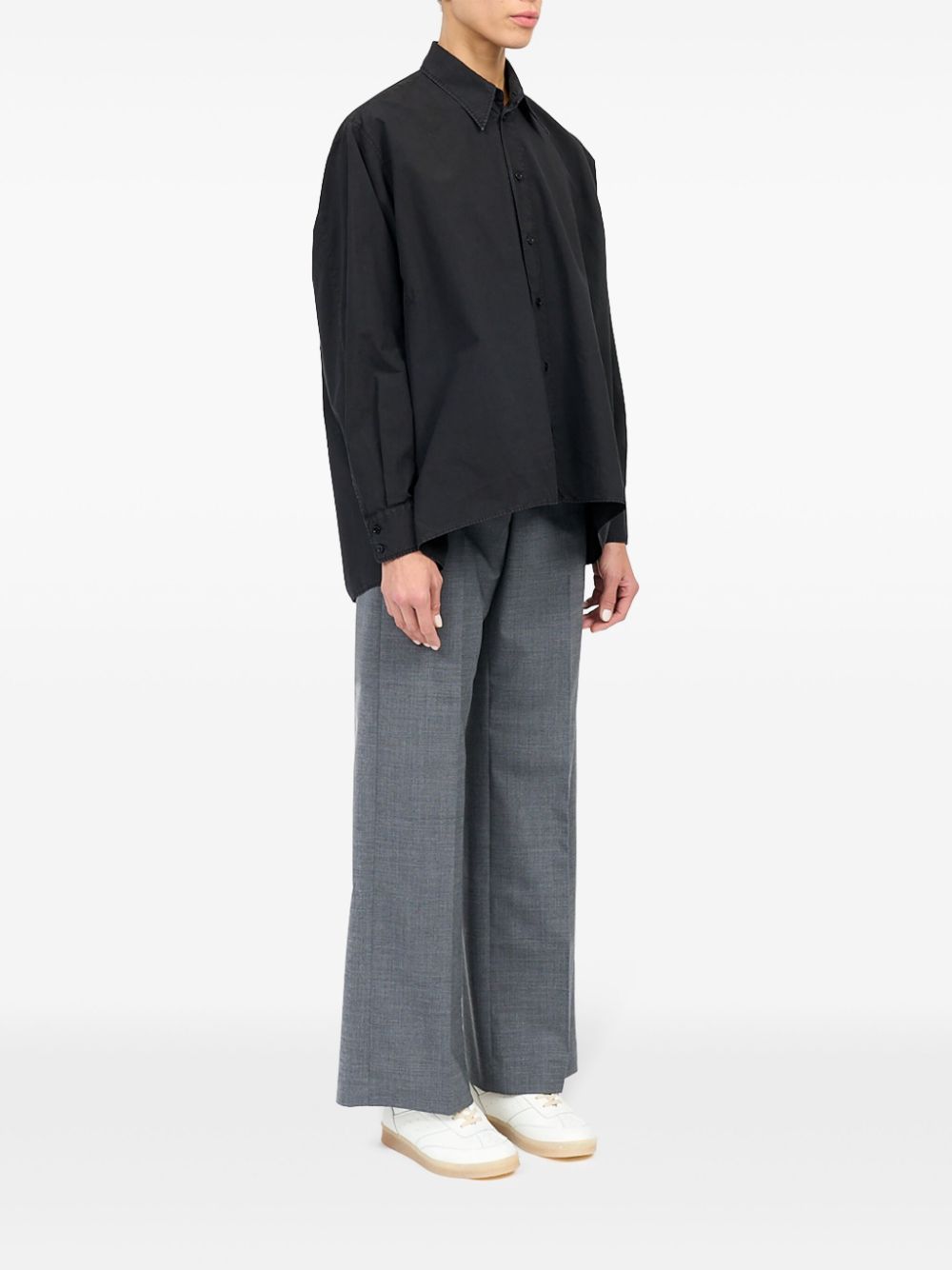 MM6 Maison Margiela point-collar cotton shirt Women