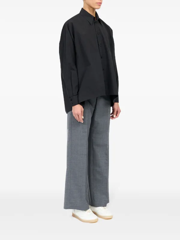 希少 MM6 黒 シャツ 38 マルジェラ MM6 Maison Margiela ポイントカラー シャツ | ブラック
