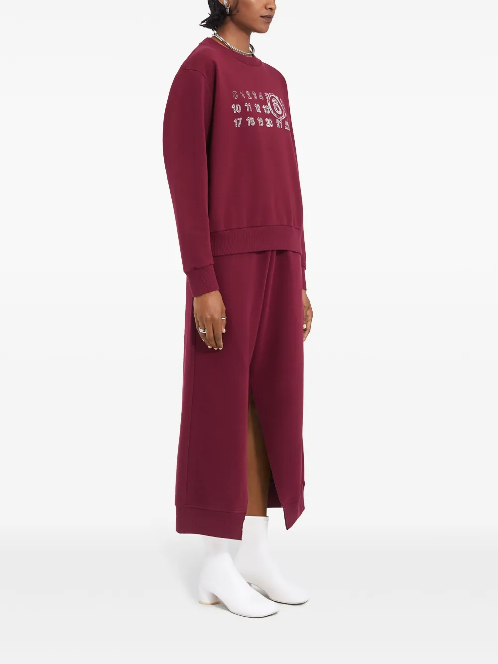 MM6 Maison Margiela Sweater met print Rood