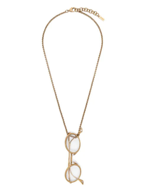 Moschino glasses-pendant necklace