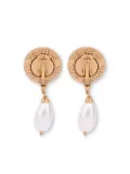 Moschino Peace and Pearls drop earrings - Gold