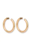 Moschino polished hoop earrings - Gold