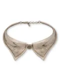 Moschino collar-motif choker necklace - Silver