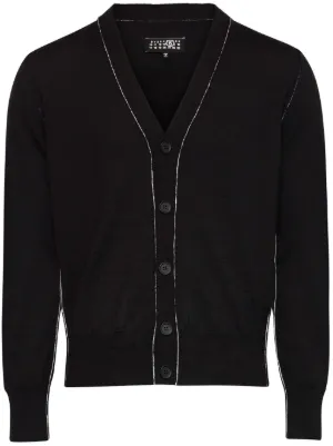 MM6 Maison Margiela ジップアップ カーディガン | ブラック | FARFETCH JP