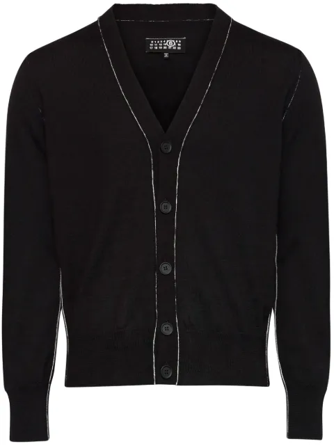 MM6 Maison Margiela single-stitch fine-knit cardigan Men