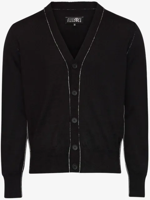 MM6 Maison Margiela single-stitch fine-knit cardigan